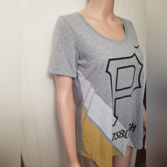 Gray Genuine Merchandise Pittsburgh Pirates P Logo "The Nike Tee"- Sz L - Picture 2 of 7